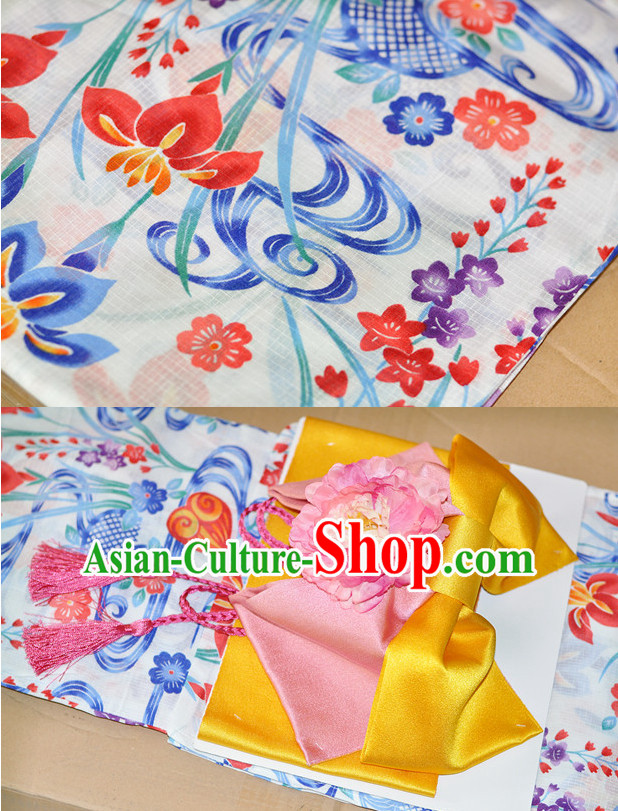 Japanese Traditional Yukata Female Kimono Complete Set Japanese Traditional Yukata Female Kimono Complete Set