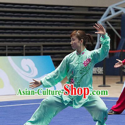 Top Tai Chi Costumes Taijiquan Costume Aikido Chikung Tichi Uniforms Quigong Uniform Thaichi Martial Art Qi Gong Combat Clothing Competition Uniforms for Women