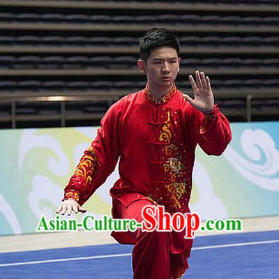 Top Tai Chi Costumes Taijiquan Costume Aikido Chikung Tichi Uniforms Quigong Uniform Thaichi Martial Art Qi Gong Combat Clothing Competition Uniforms for Men