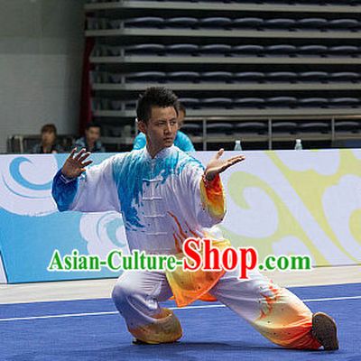 Top Championship Tai Chi Costumes Taijiquan Costume Aikido Chikung Tichi Uniforms Quigong Uniform Thaichi Martial Art Qi Gong Combat Clothing Competition Uniforms for Men