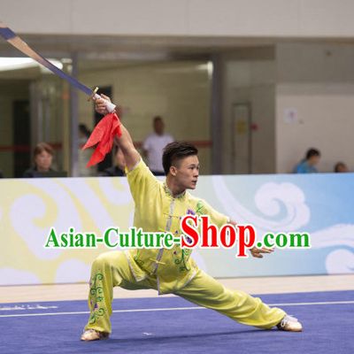 Top Kung Fu Broadsword Uniforms Martial Arts Training Uniform Gongfu Clothing Wing Chun Costume Shaolin Clothes Karate Suit for Men