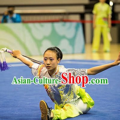 Top Chinese Kung Fu Sword Uniforms Kungfu Uniform Martial Arts Competition Costumes for Women