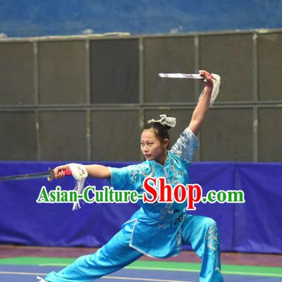 Top Chinese Kung Fu Sword Uniforms Kungfu Uniform Martial Arts Competition Costumes for Women