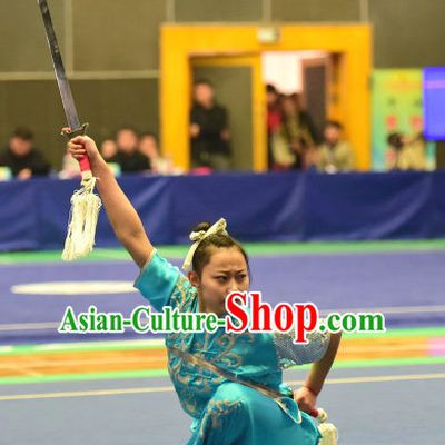 Top Chinese Kung Fu Sword Uniforms Kungfu Uniform Martial Arts Competition Costumes for Women