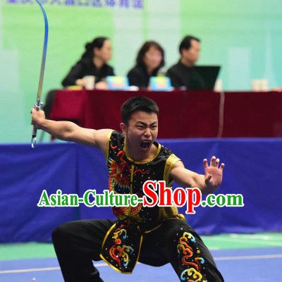 Top Chinese Southern Fist Wu Shu Kung Fu Sword Uniforms Kungfu Uniform Martial Arts Competition Costumes for Men