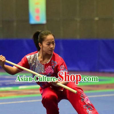 Top Chinese Kung Fu Stick Wooden Dummy Hung Gar Taekwondo Gear Taekwondo Equipment Kung Fu Moves Chinese Kungfu Costume Wing Chun Costumes Competition Uniforms