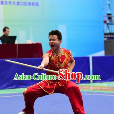 Top Chinese Kung Fu Stick Wooden Dummy Hung Gar Taekwondo Gear Taekwondo Equipment Kung Fu Moves Chinese Kungfu Costume Wing Chun Costumes Competition Uniforms