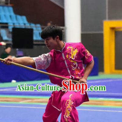 Top Chinese Kung Fu Stick Wooden Dummy Hung Gar Taekwondo Gear Taekwondo Equipment Kung Fu Moves Chinese Kungfu Costume Wing Chun Costumes Competition Uniforms
