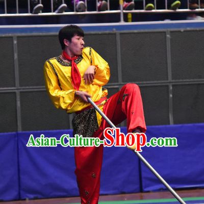 Top Chinese Monkey Boxing Kung Fu Stick Wooden Dummy Hung Gar Taekwondo Gear Taekwondo Equipment Kung Fu Moves Chinese Kungfu Costume Wing Chun Costumes Competition Uniforms