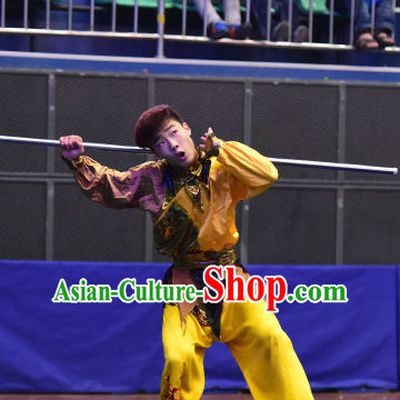 Top Chinese Monkey Boxing Kung Fu Stick Wooden Dummy Hung Gar Taekwondo Gear Taekwondo Equipment Kung Fu Moves Chinese Kungfu Costume Wing Chun Costumes Competition Uniforms
