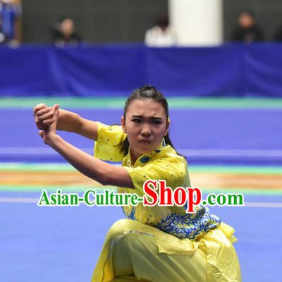 Top Chinese Martial Arts Competition Uniform Kung Fu Suit Mantis Boxing Monkey Fist Gongfu Costumes Complete Set for Women