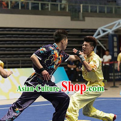Top Black China Southern Fist Kung Fu Uniform Martial Arts Uniforms Kungfu Suits Competition Costumes Complete Set