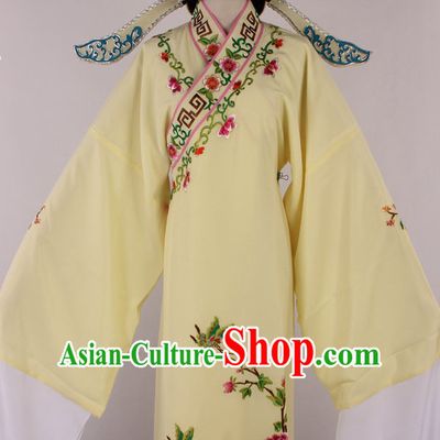 Chinese Beijing Opera Peking Opera Young Scholar Costumes Long Robe and Hat Complete Set for Men