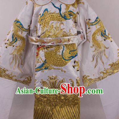 Chinese Beijing Opera Peking Opera Da Kao Long Dragon Robe Costumes Complete Set for Men