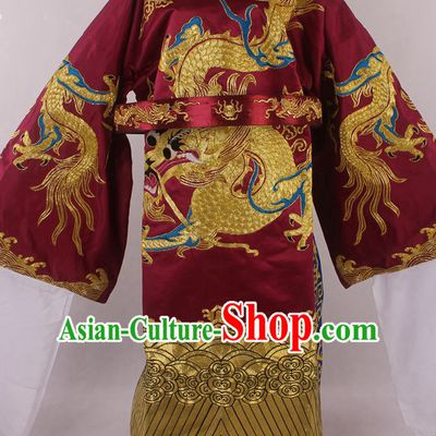 Chinese Beijing Opera Peking Opera Da Kao Long Dragon Robe Costumes Complete Set for Men