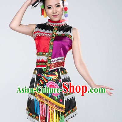 Traditional Chinese Ethnic Costume Complete Set for Women