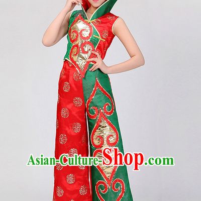 Traditional Chinese Yangge Dance Costumes for Competition