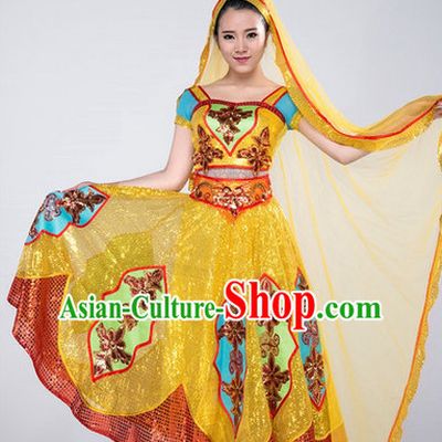 Indian Girls Dancewear Dance Costumes for Competition