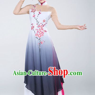 Plum Blossom Chinese Classical Dance Costumes for Competition