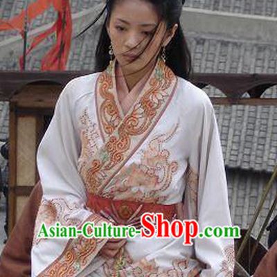 Chinese Ancient Folk Dress and Hair Accessory for Women