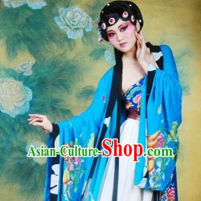 Chinese Beijing Opera Performance Costumes and Headpieces Complete Set for Women