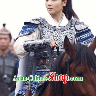 Chinese Ancient Female Hero Armor Costumes Complete Set for Teenagers or Adults