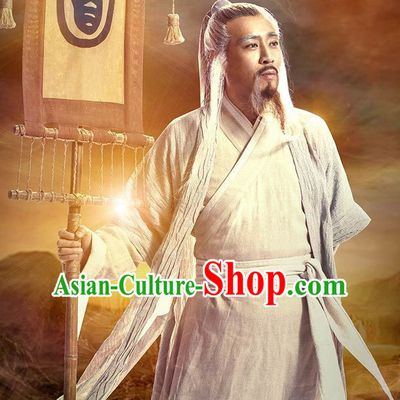 Ancient Chinese Wise Man Traditional Male Clothing Complete Set for Men