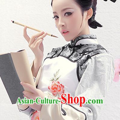 Ancient Chinese Qing Dynasty Black Wig and Headpieces Women