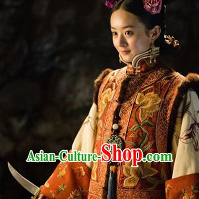 Ancient Chinese Princess Dress and Headwear Complete Set for Girls