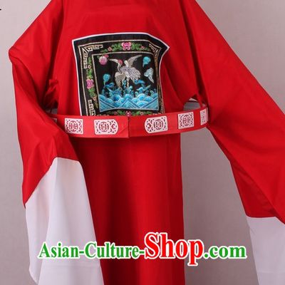 Chinese Traditional Peking Opera Clown Official Costumes and Hat Complete Set for Men