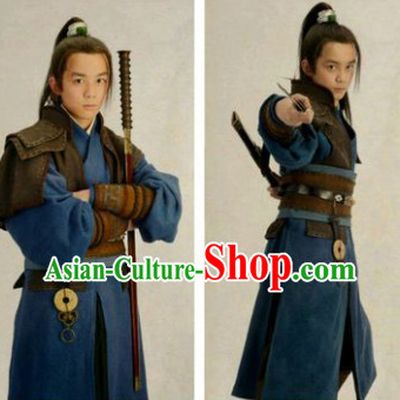 Chinese Ancient Swordsman Costumes Complete Set for Teenagers
