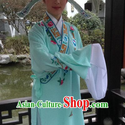 Chinese Opera Costumes National Costume Xiao Sheng Costumes and Hat Complete Set