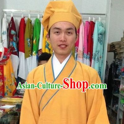 Long Sleeve Chinese Opera Tang Bohu Costume and Hat Complete Set