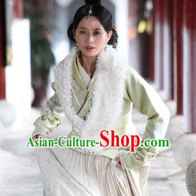 Chinese Ancient Ethnic Minority Princess Costumes and Headwear Complete Set for Women