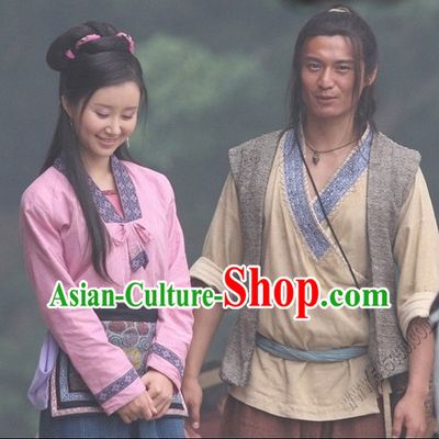 Chinese Ancient Husband and Wife Costumes 2 Complete Sets