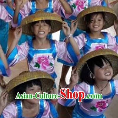 Chinese Kids Farmer Costumes Dancewear