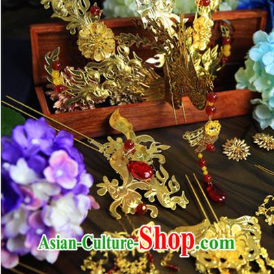 Chinese Traditional Princess Hair Accessories Phoenix Set