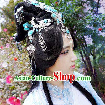 China Shopping online Traditional Chinese Empress Costumes Black Wigs and Hair Jewelry Set