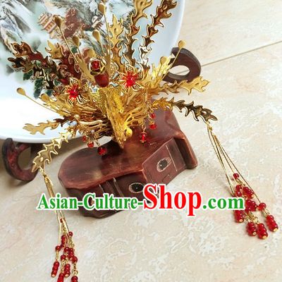 Traditional Chinese Handmade Phoenix Hair Accessories Hair Jewelry