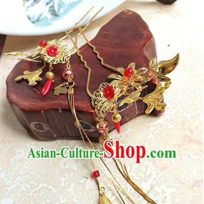 Traditional Chinese Handmade Bridal Hair Pieces Hair Accessories Hair Jewelry