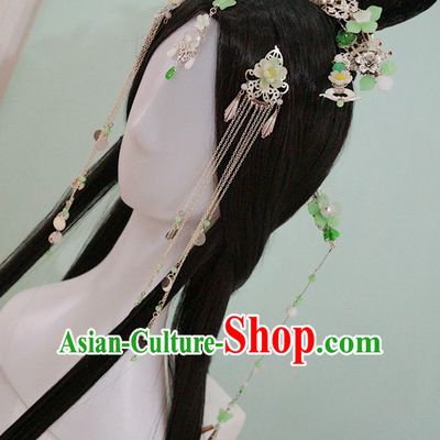Chinese Traditional Empress Long Wigs and Hair Accessories