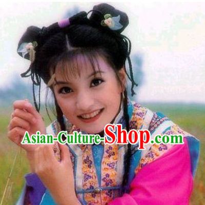 Chinese Xiao Yan Zi Zhao Wei Black Long Wigs