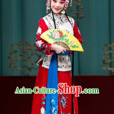 Chinese Traditional Tang Costumes and Headpieces Complete Set
