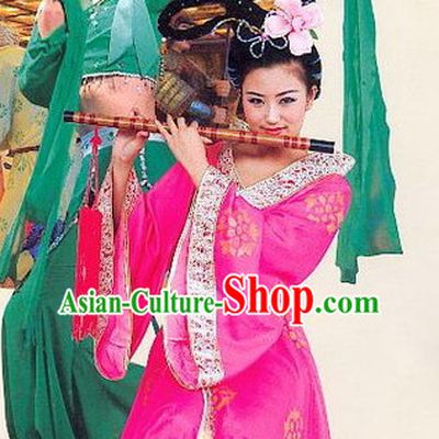 Chinese Traditional Tang Costumes and Headpieces Complete Set