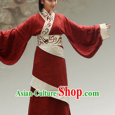 Chinese Ancient Han Dynasty Clothes and Hair Jewelry Complete Set
