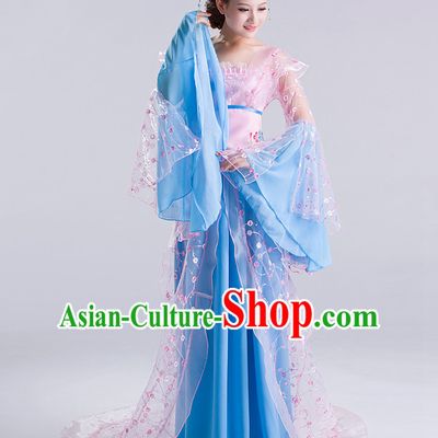 Chinese Ancient Fairy Costumes and Hair Jewelry Complete Set