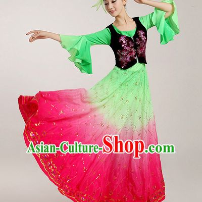 Chinese Folk Dancing Costume Complete Set for Women