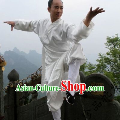 Chinese Pure White Taoist Clothing for Men
