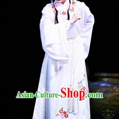 Asian Chinese Traditional Dress Theatrical Costumes Ancient Chinese Clothing Young Scholar Costumes and Hat Complete Set for Men or Women