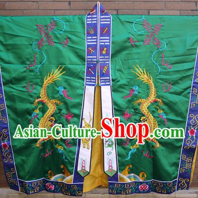 China Green Wudang Mountain Taoist Robe Complete Set for Men